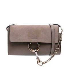 Mini Calfskin and Suede Faye Chain Crossbody
