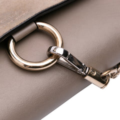 Mini Calfskin and Suede Faye Chain Crossbody