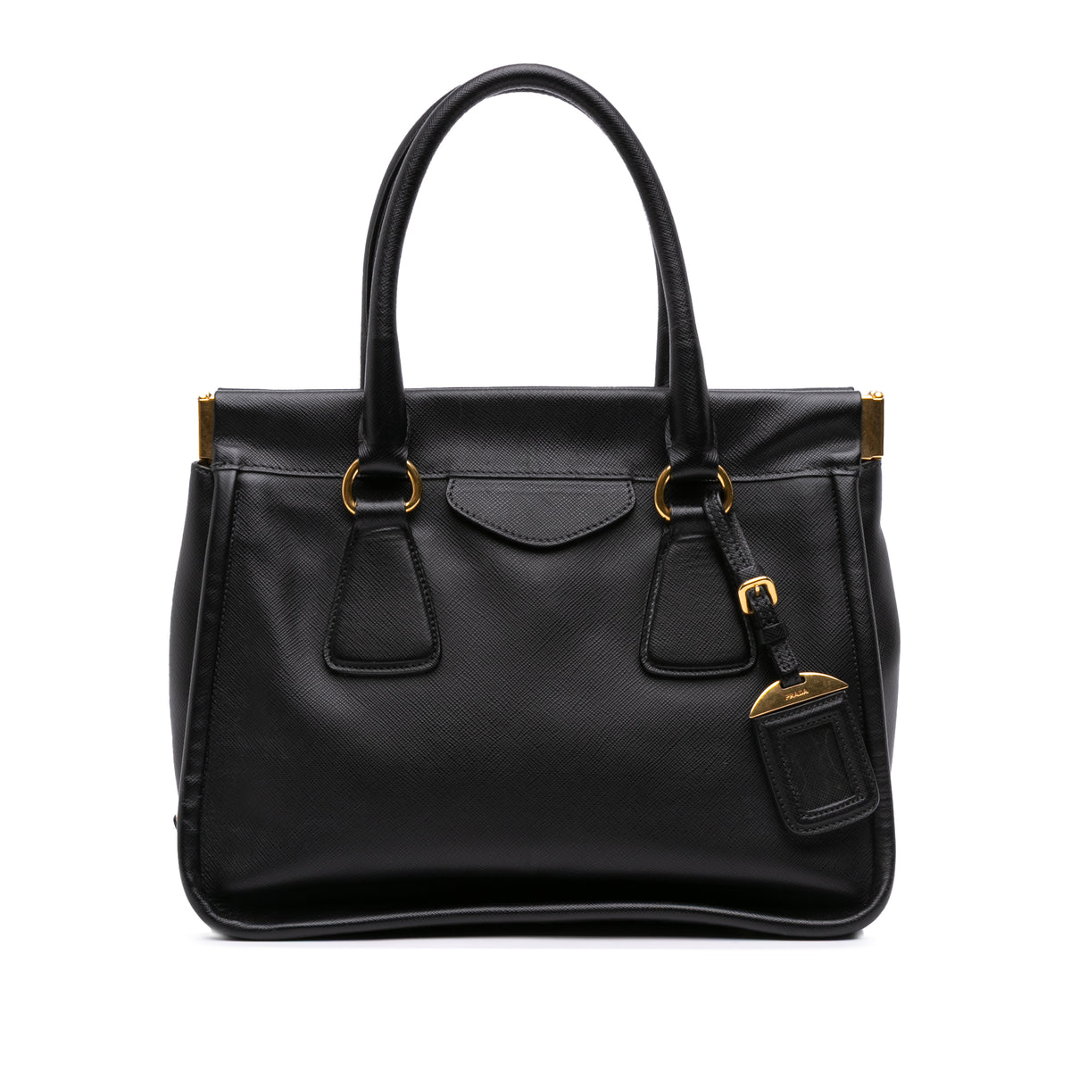 Saffiano Lucido Top Handle Frame Tote
