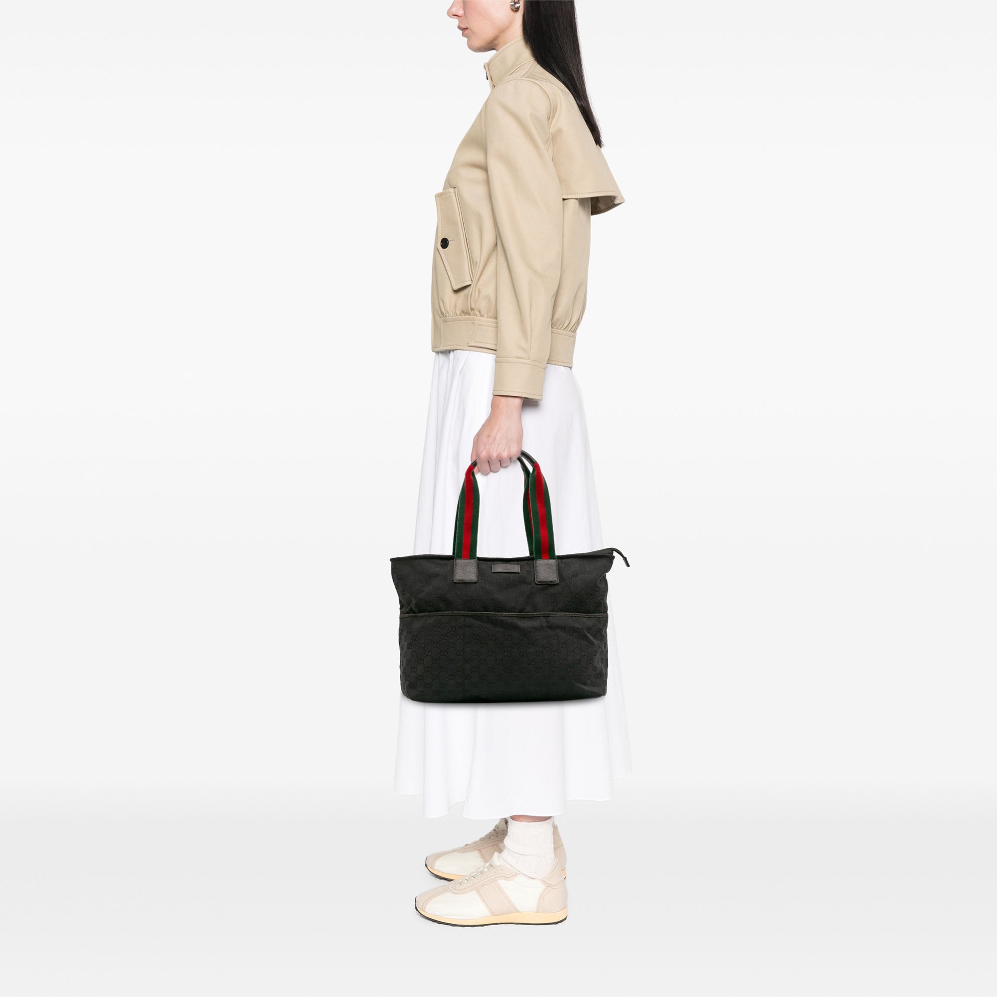 GG Canvas Web Tote