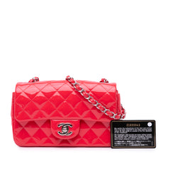 Mini Rectangular Classic Patent Single Flap