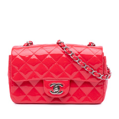 Mini Rectangular Classic Patent Single Flap