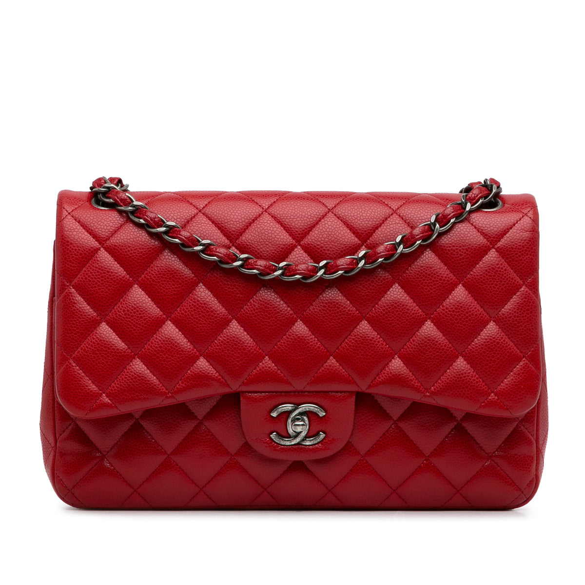 Jumbo Classic Caviar Double Flap_0