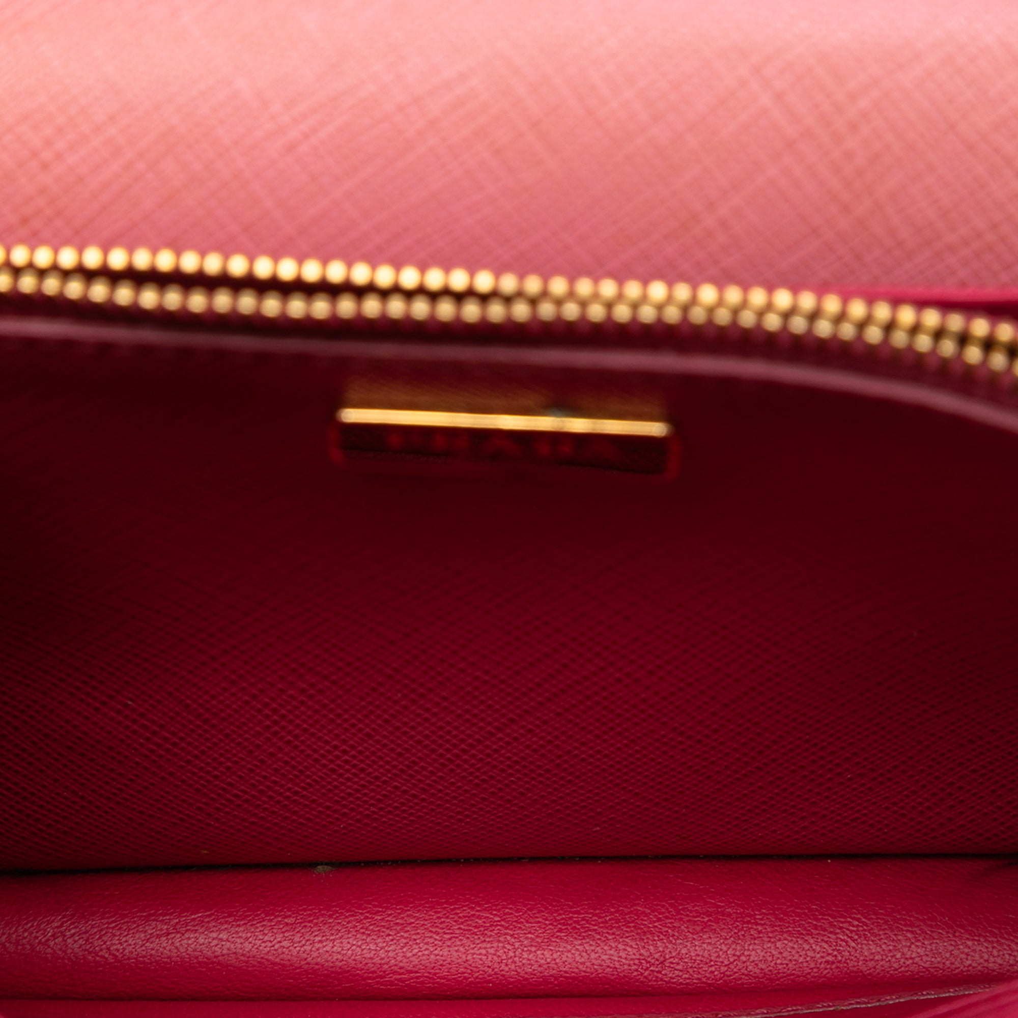 Bicolor Saffiano Lux Wallet On Strap