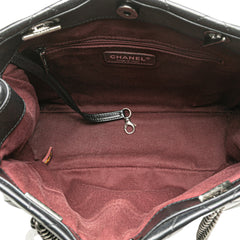 Small Quilted Glazed Calfskin Duo Color Tote