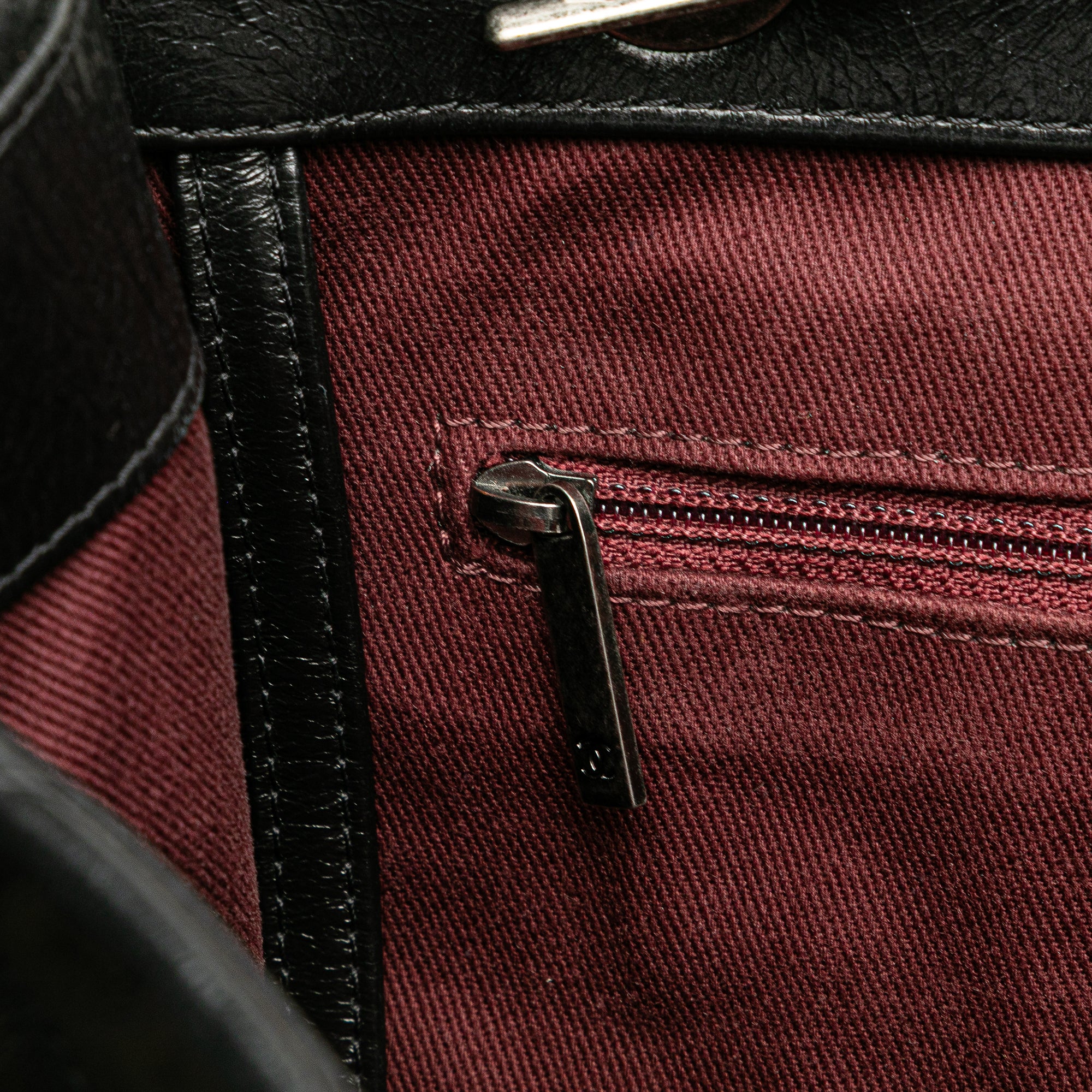 Small Quilted Glazed Calfskin Duo Color Tote