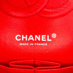 Medium Classic Perforated Lambskin Double Flap