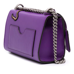 Small Embroidered Calfskin Tiger Strawberry Padlock Crossbody