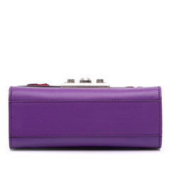 Small Embroidered Calfskin Tiger Strawberry Padlock Crossbody