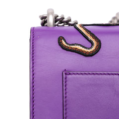 Small Embroidered Calfskin Tiger Strawberry Padlock Crossbody