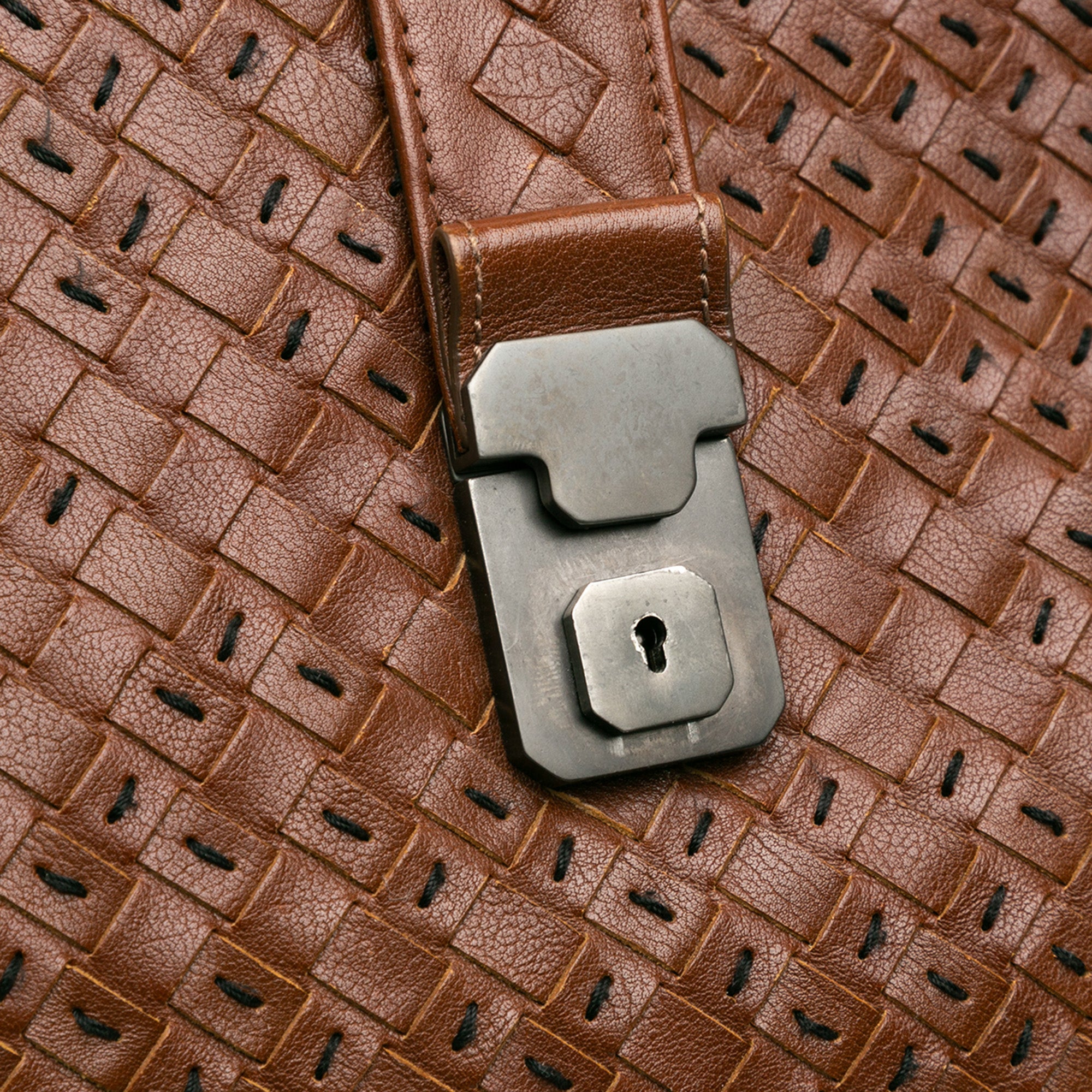 Large Chene Tratteggiato Intrecciato Roma Tote