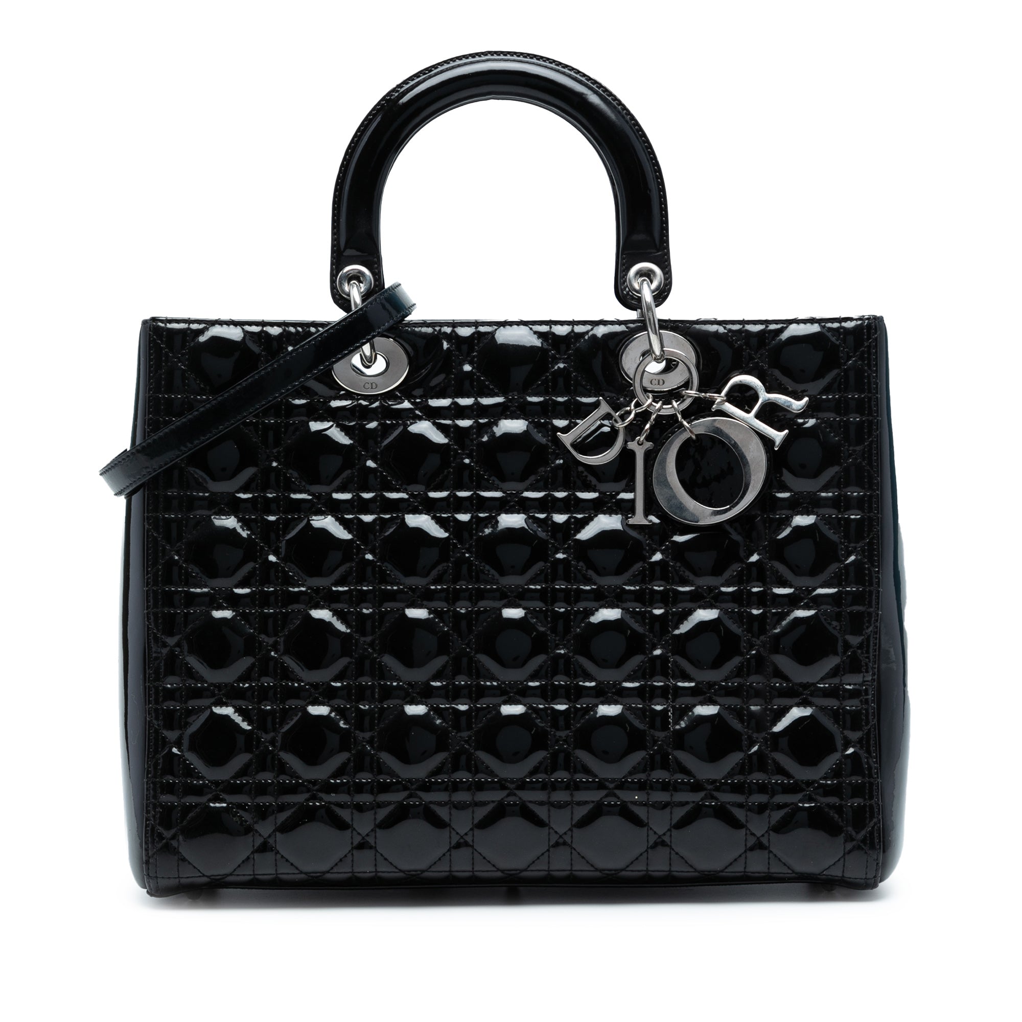 Large Patent Cannage Lady Dior