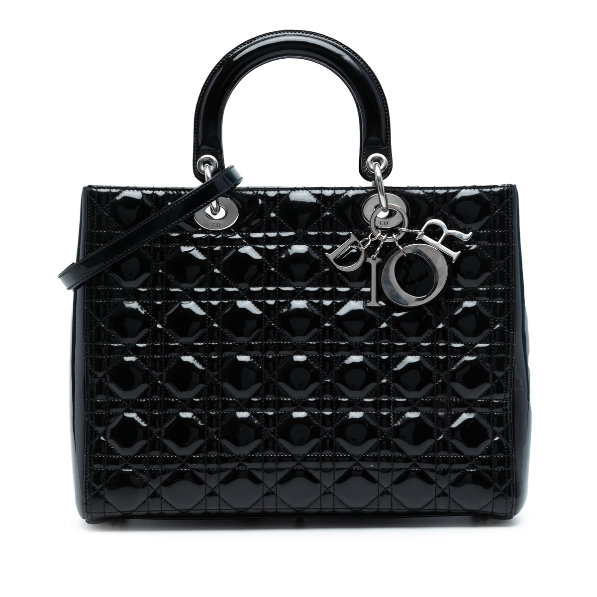 Large Patent Cannage Lady Dior
