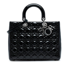 Large Patent Cannage Lady Dior