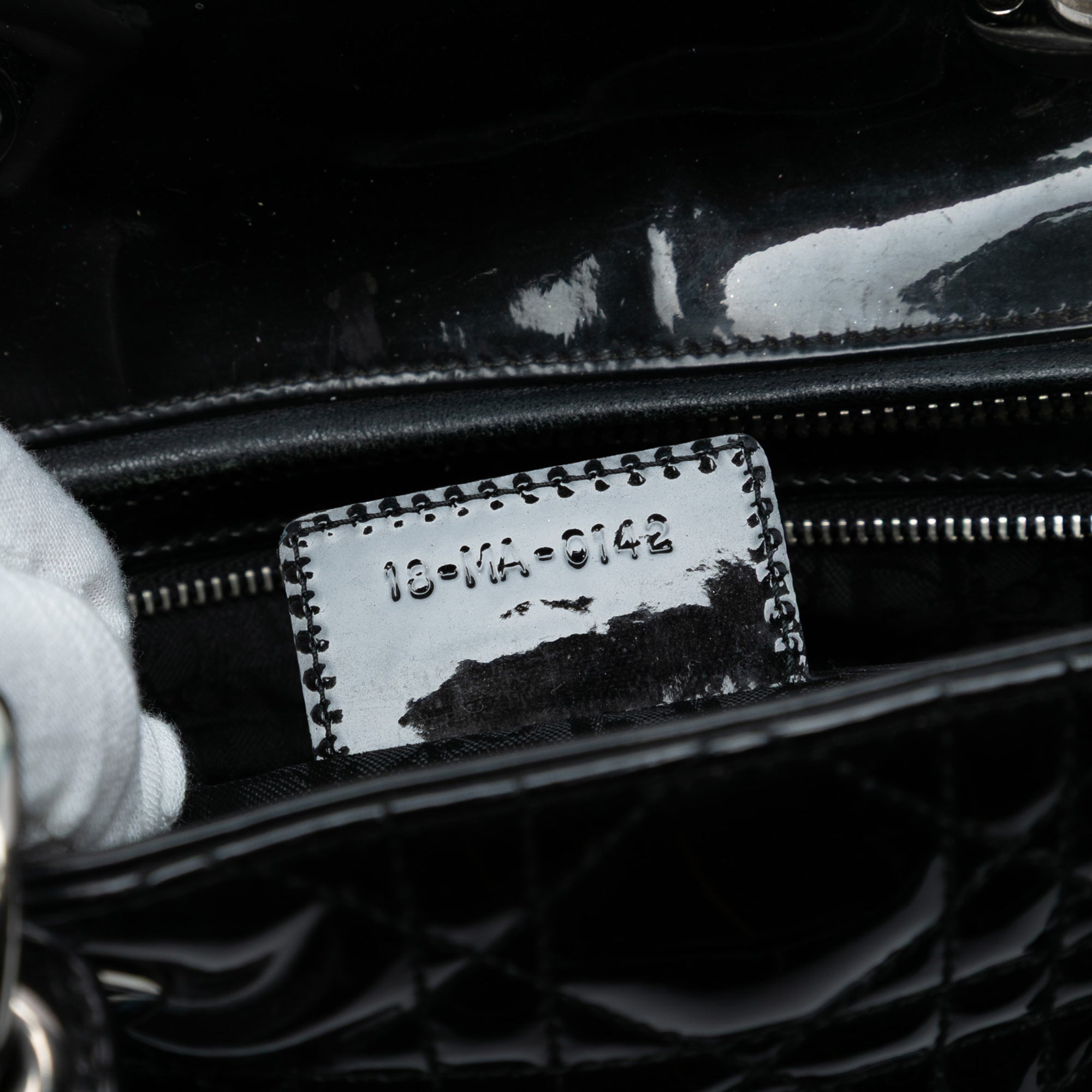 Large Patent Cannage Lady Dior