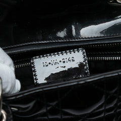 Large Patent Cannage Lady Dior