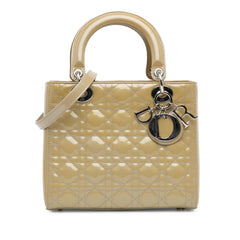 Medium Patent Cannage Lady Dior