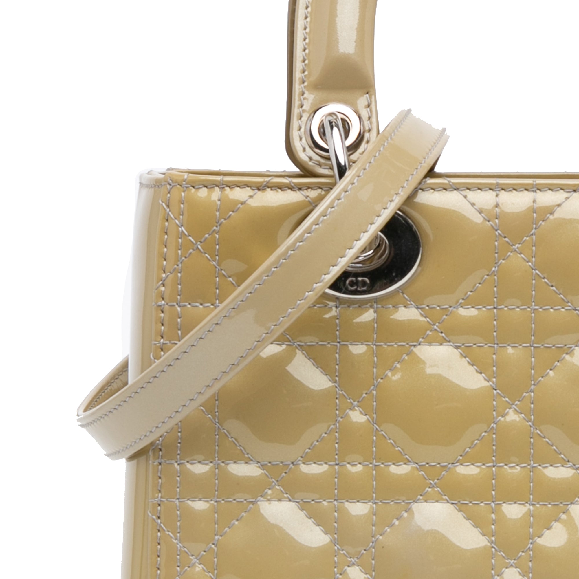 Medium Patent Cannage Lady Dior