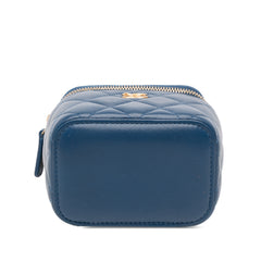 Mini Quilted Lambskin Pearl Crush Vanity Case With Chain