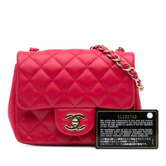 Mini Square Classic Lambskin Single Flap