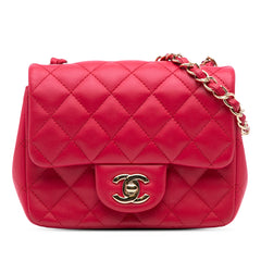Mini Square Classic Lambskin Single Flap