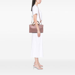 Medium Calfskin Bamboo Shopper Satchel