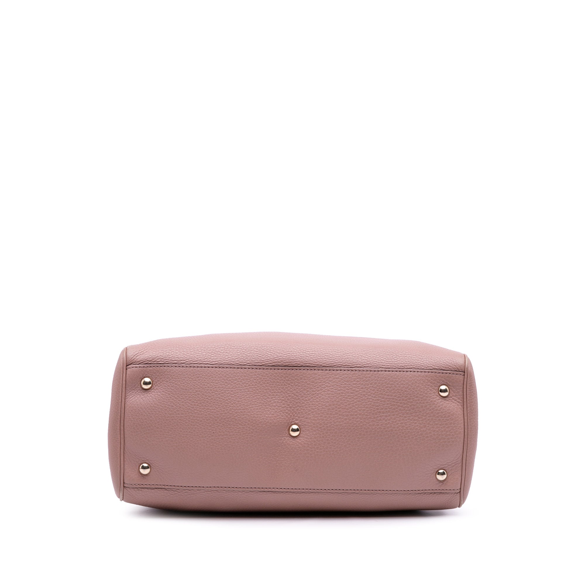 Medium Calfskin Bamboo Shopper Satchel