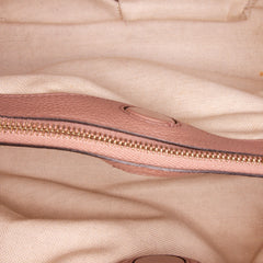 Medium Calfskin Bamboo Shopper Satchel