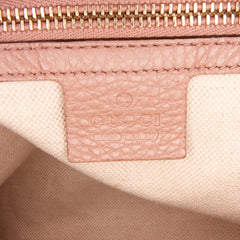 Medium Calfskin Bamboo Shopper Satchel