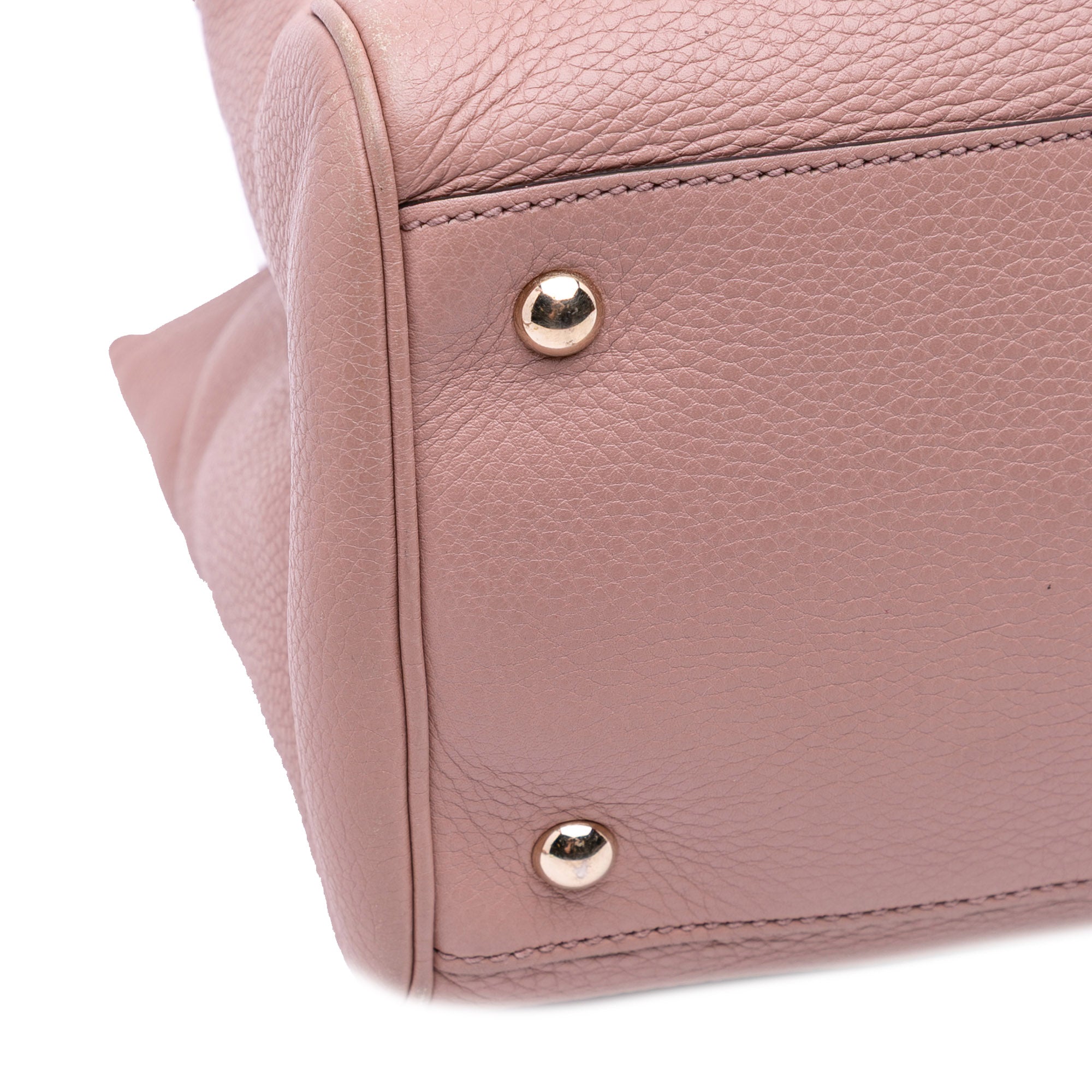 Medium Calfskin Bamboo Shopper Satchel