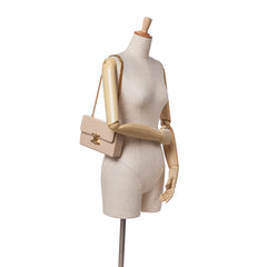 Shiny Calfskin Triomphe Chain Box Shoulder Bag