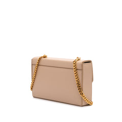 Shiny Calfskin Triomphe Chain Box Shoulder Bag