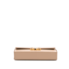 Shiny Calfskin Triomphe Chain Box Shoulder Bag