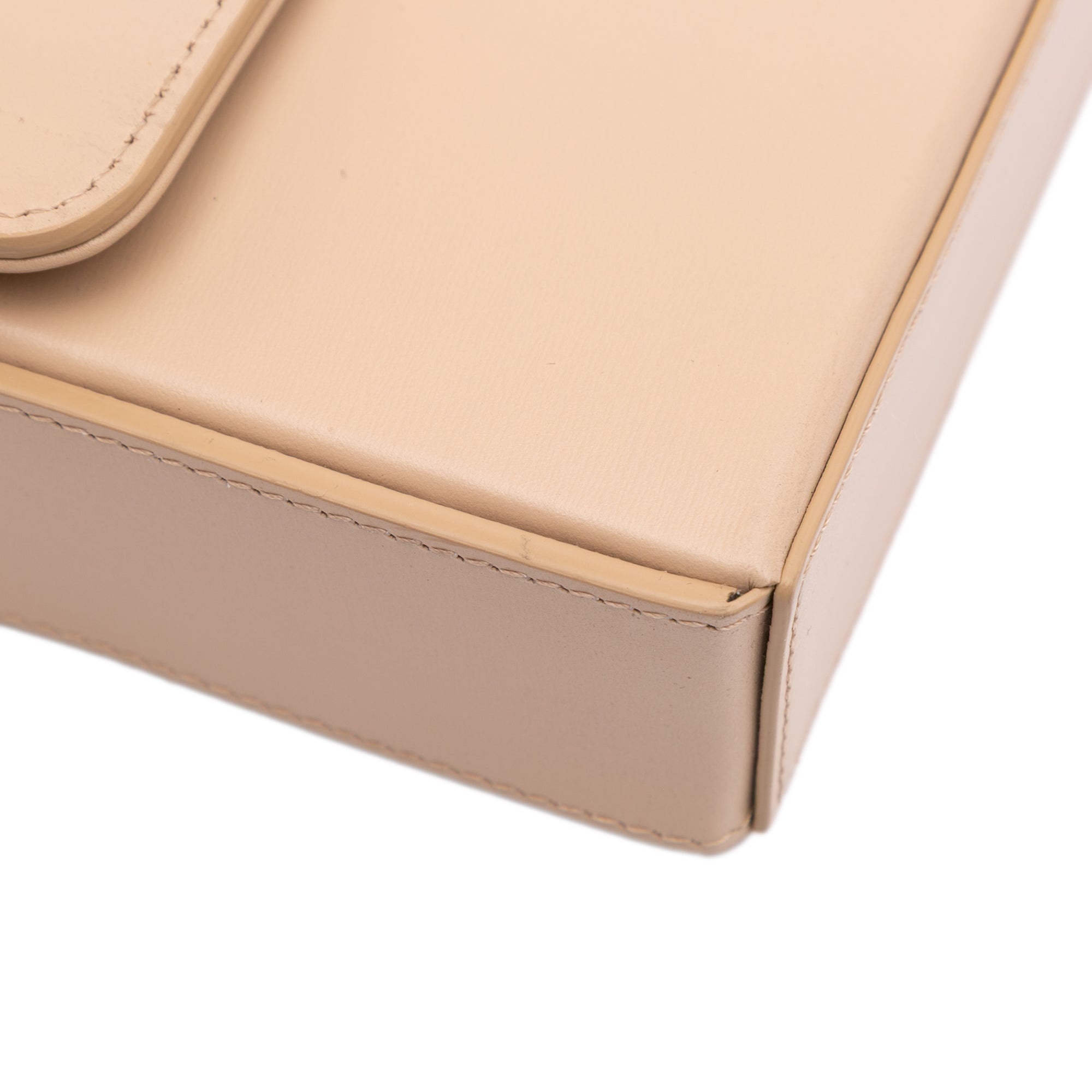 Shiny Calfskin Triomphe Chain Box Shoulder Bag