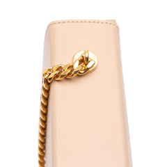 Shiny Calfskin Triomphe Chain Box Shoulder Bag