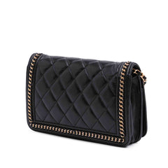 Quilted Calfskin Chain Around Boy Wallet on Chain