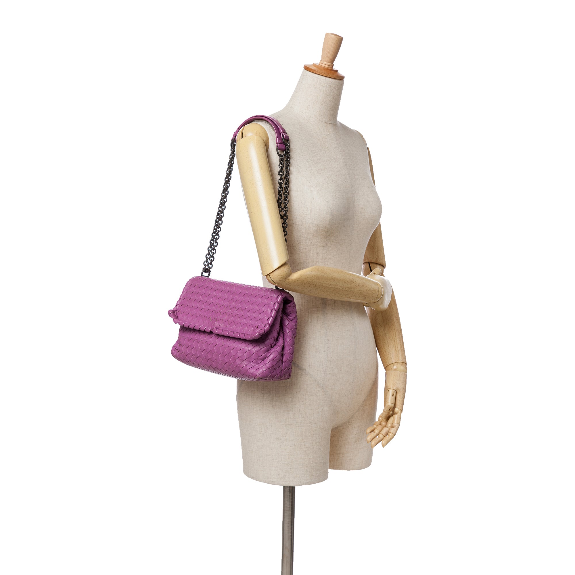 Small Nappa Intrecciato Olympia Shoulder Bag