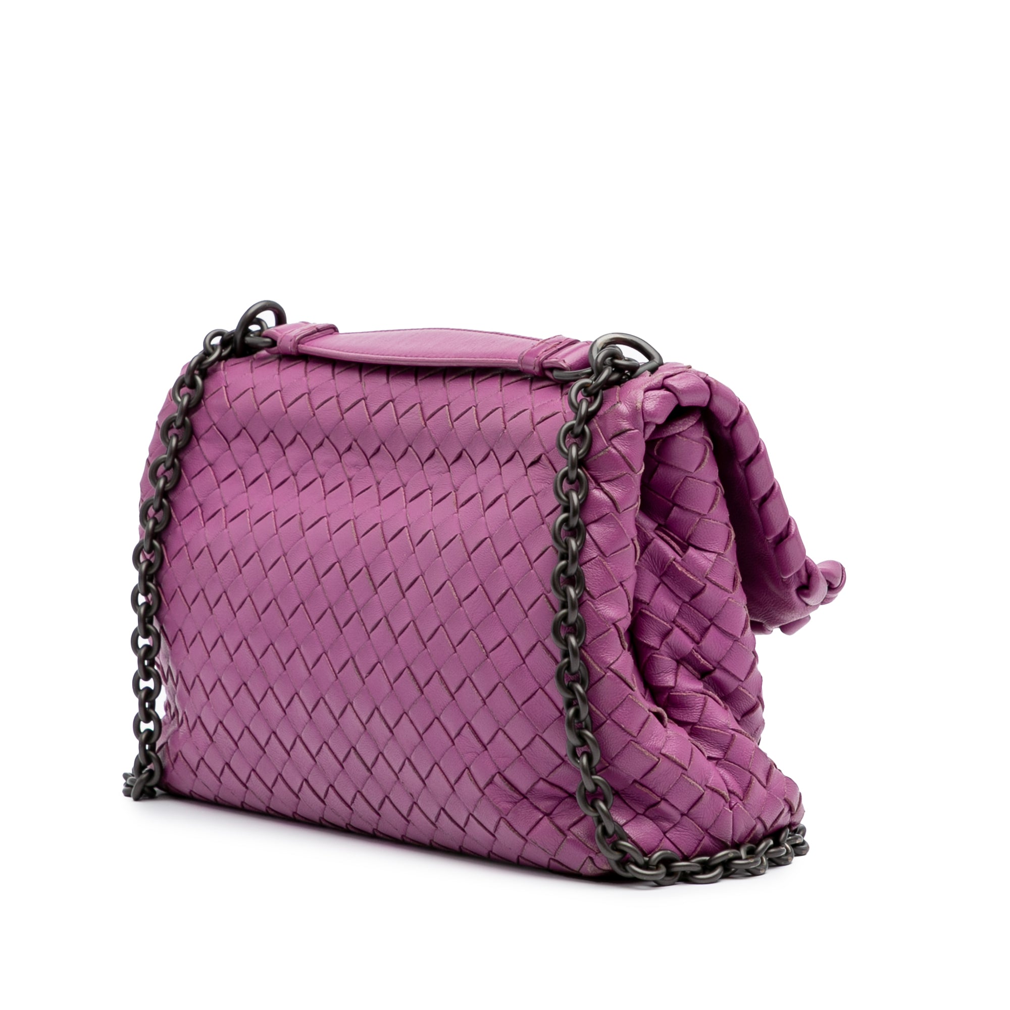 Small Nappa Intrecciato Olympia Shoulder Bag