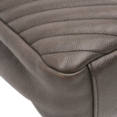 Large Chevron Sheepskin Monogram College Bag