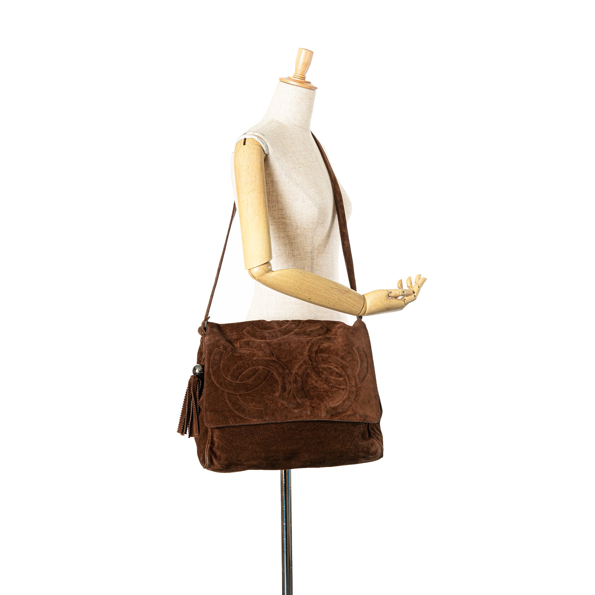 Suede Triple CC Crossbody