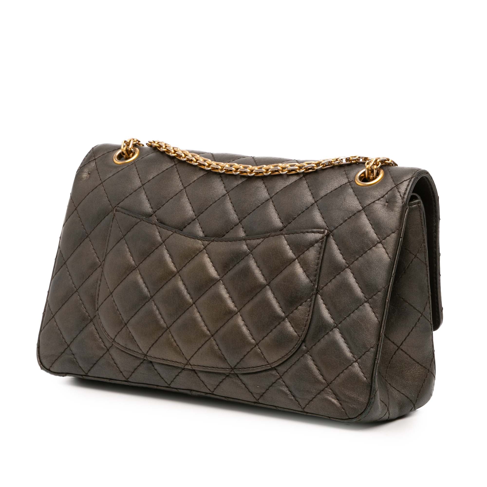 Reissue 2.55 Quilted Metallic Lambskin Double Flap 226