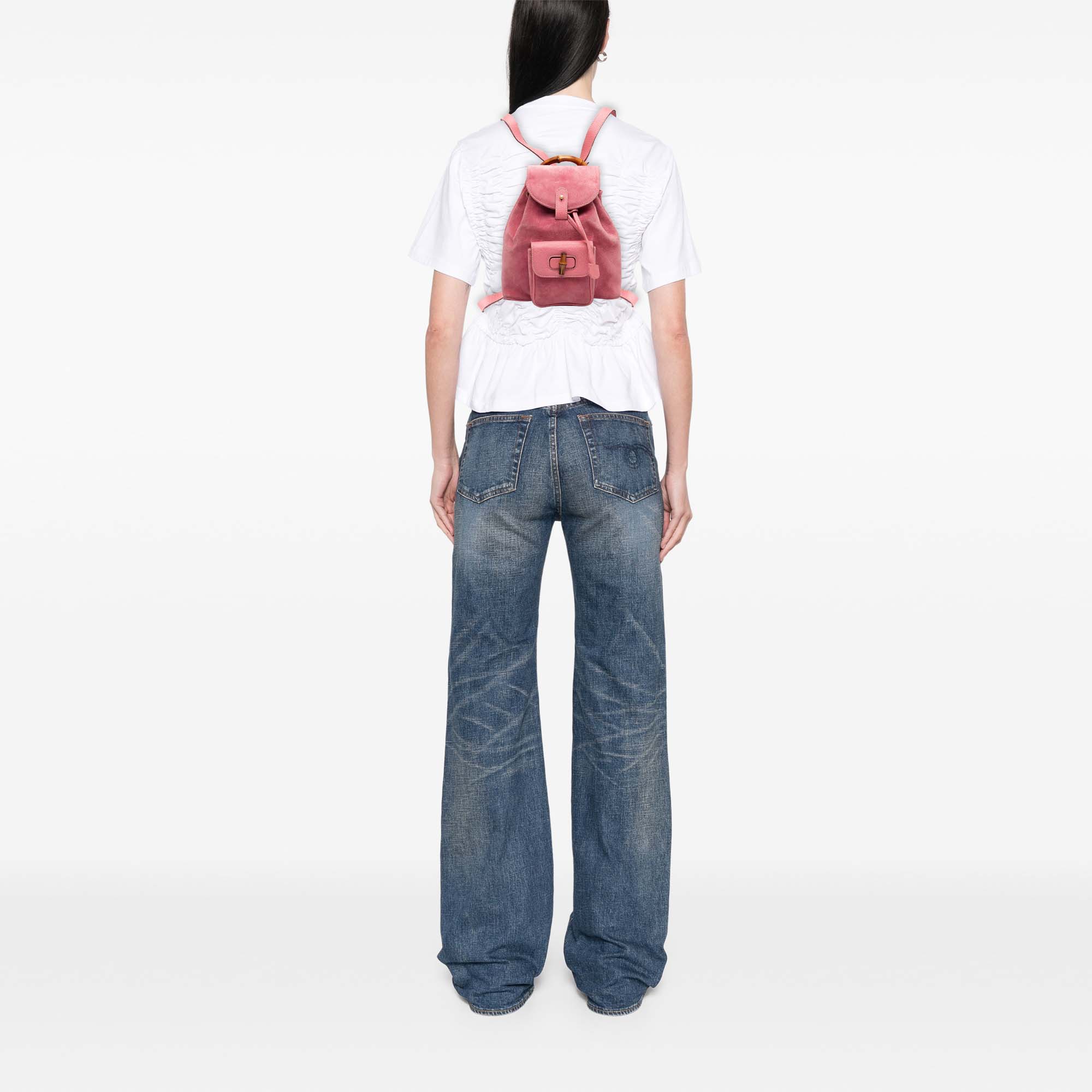 Suede Bamboo Backpack