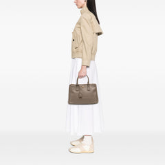 Medium Saffiano Lux Galleria Double Zip Satchel