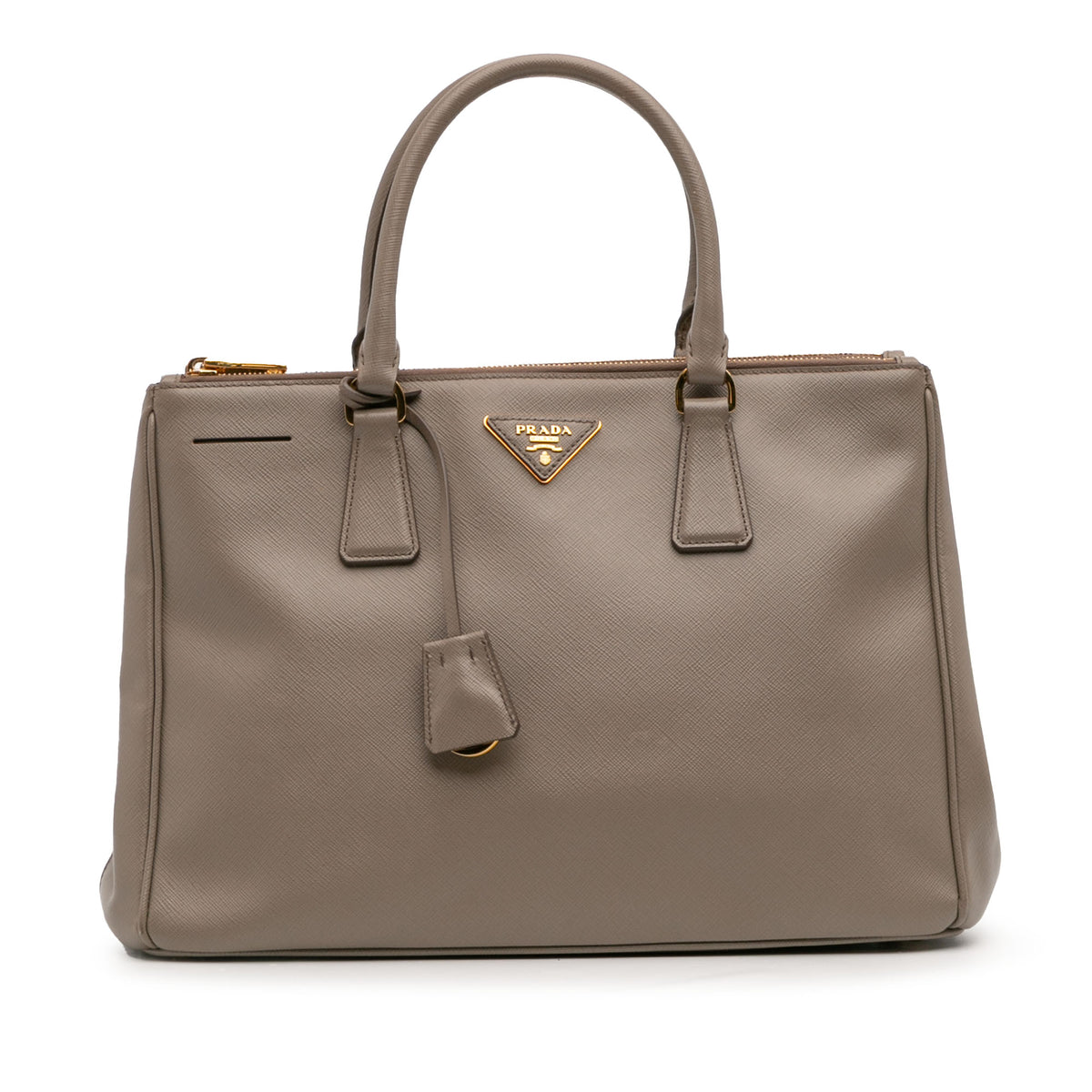 Medium Saffiano Lux Galleria Double Zip Satchel