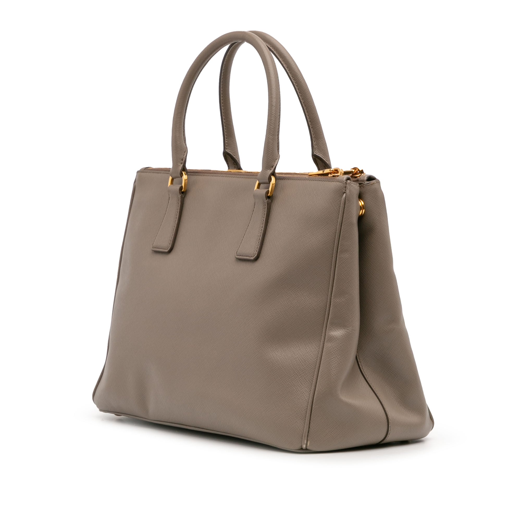 Medium Saffiano Lux Galleria Double Zip Satchel