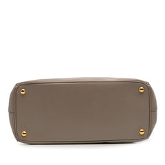 Medium Saffiano Lux Galleria Double Zip Satchel
