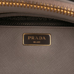 Medium Saffiano Lux Galleria Double Zip Satchel