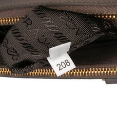Medium Saffiano Lux Galleria Double Zip Satchel