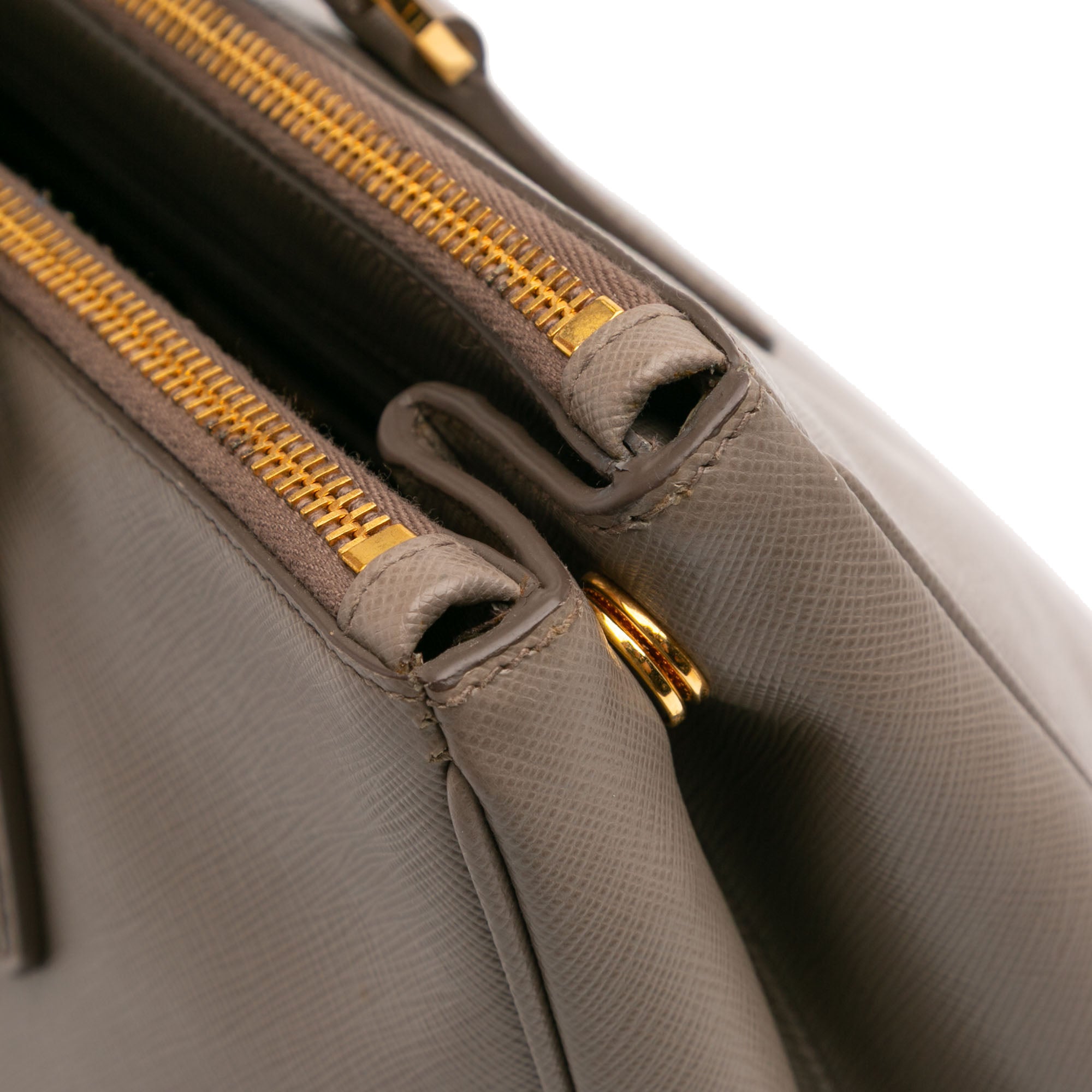Medium Saffiano Lux Galleria Double Zip Satchel