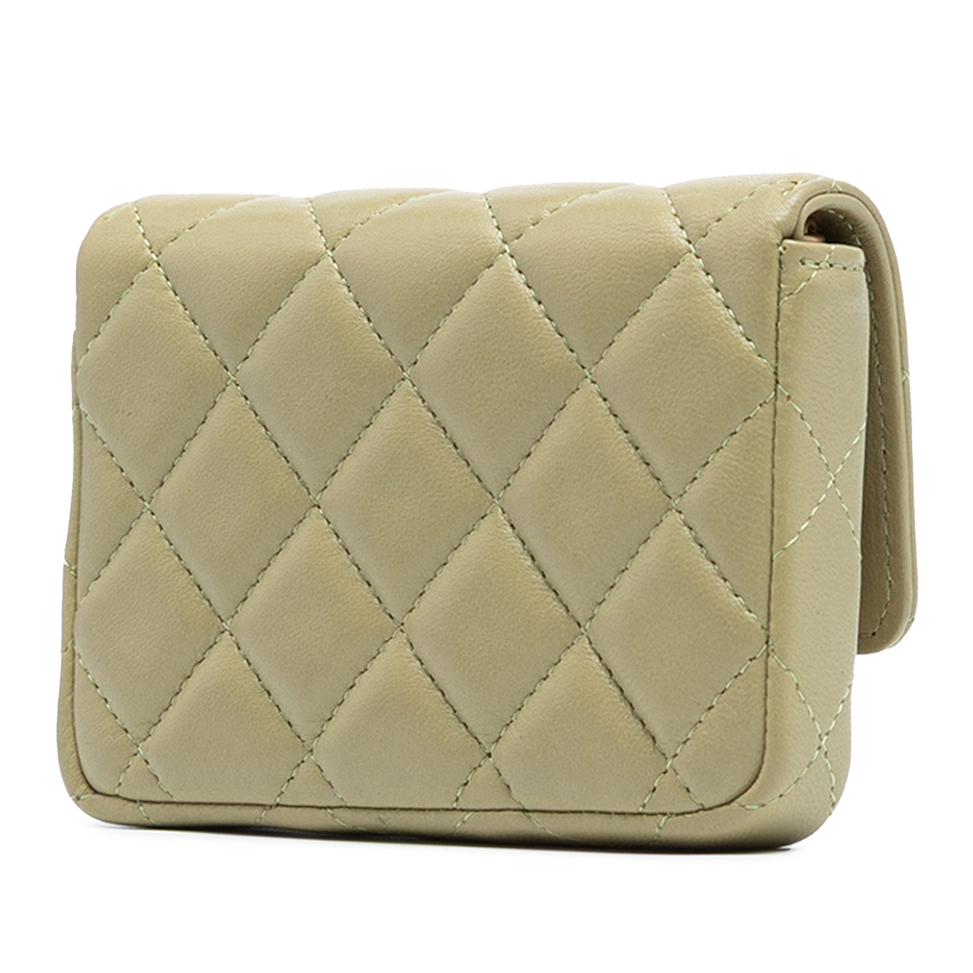 Lambskin Enamel Coco Hearts Clutch with Chain